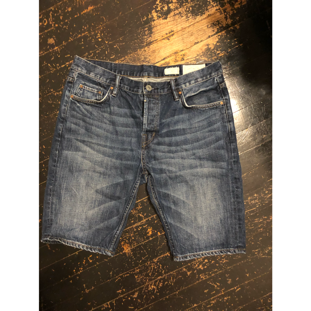 AllSaints Men’s Button Fly Jean Shorts Clean 33
